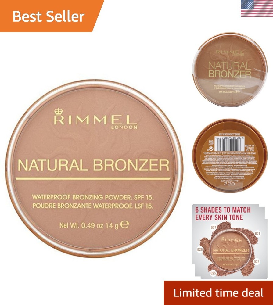 Waterproof London Natural Bronzer - Sun Bronze Shade, Medium Coverage, 0.49oz