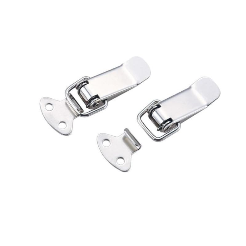 Latch, Stainless Steel Spring Loaded Toggle Silver Catch Hasp