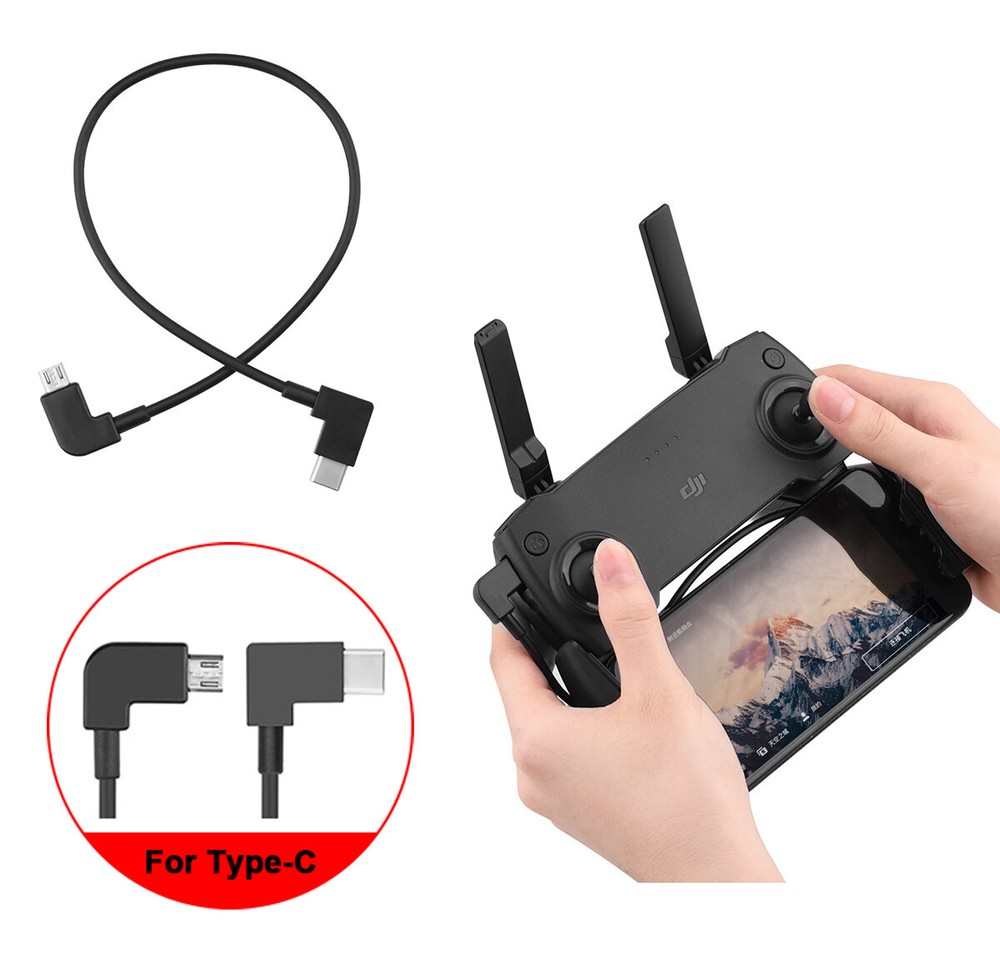 OTG Micro USB Cable Data Transfer for DJI Mavic Mini Drone Remote Controller 90°