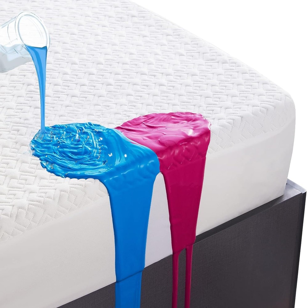 Deep Pocket Waterproof Mattress Protector Soft Mattress Cover Pad Fitted, Sizes