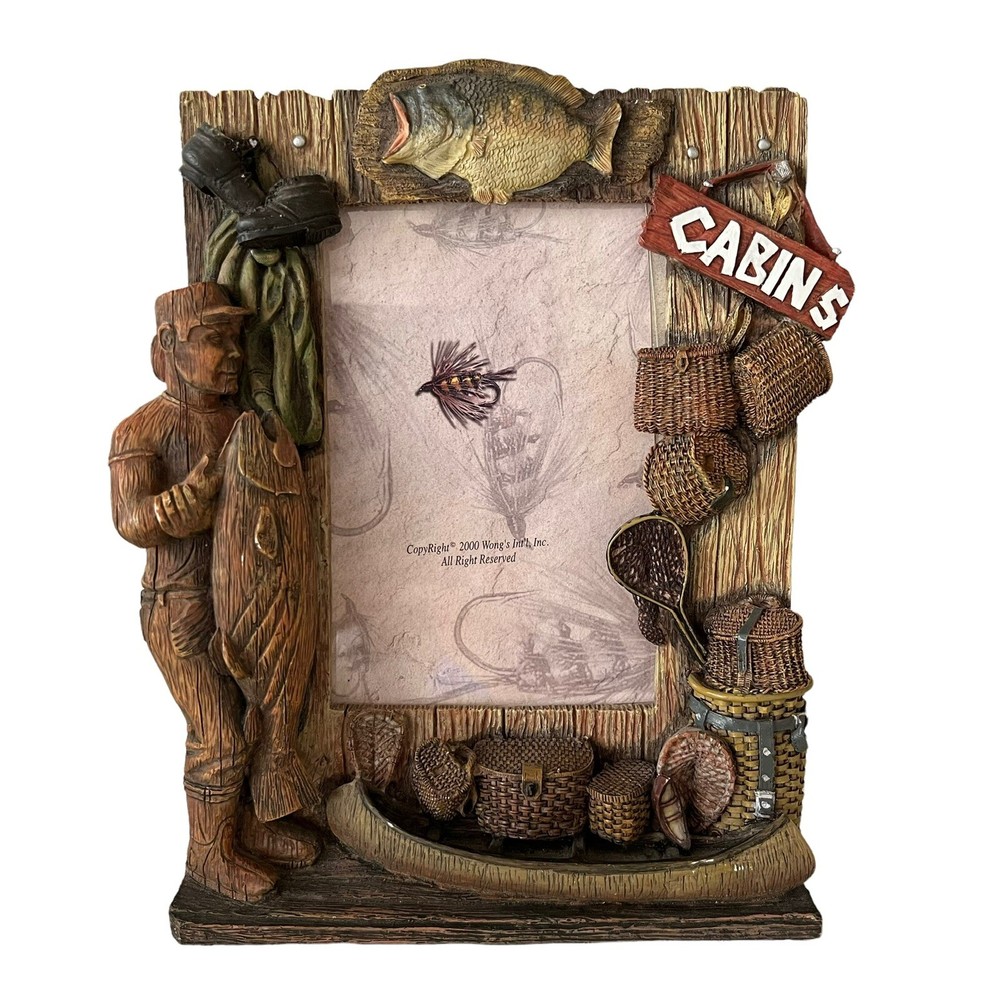 Cabin resin decorative picture frame 4x6