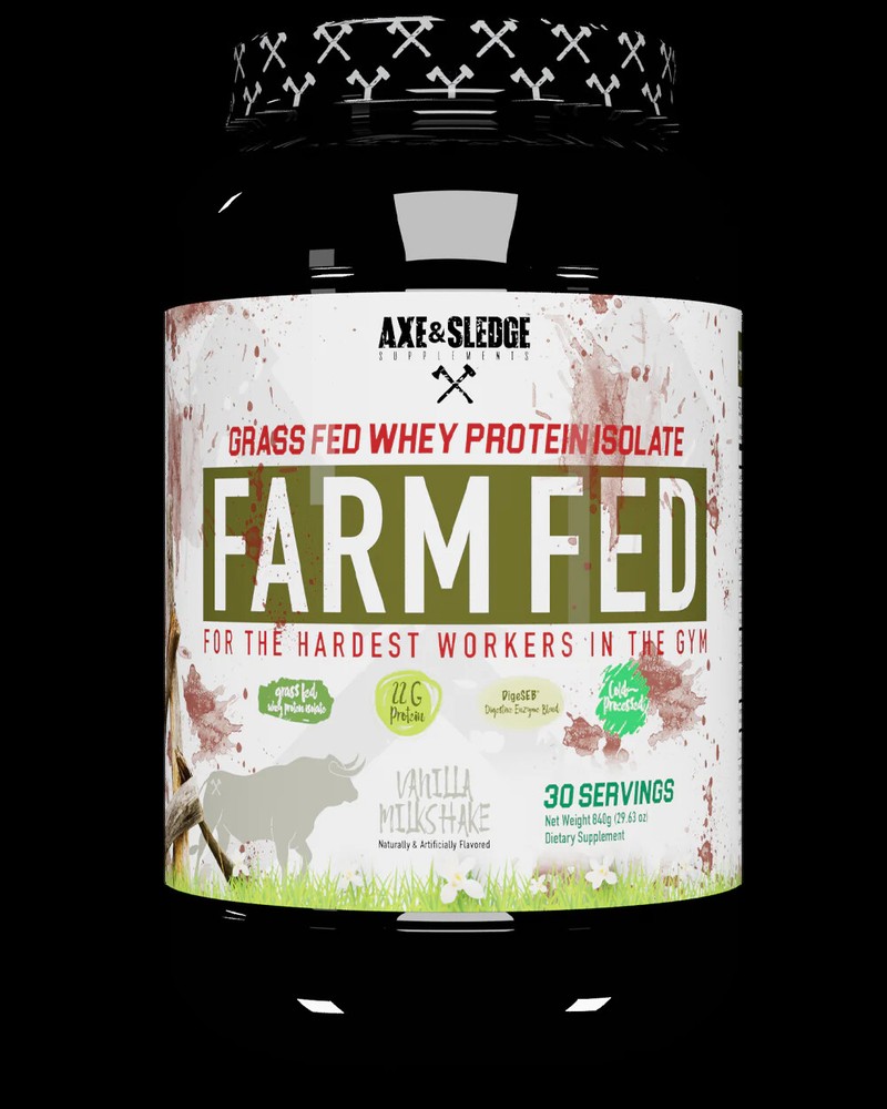 Axe & Sledge Farm Fed V2 & V1 Grass-Fed Whey Protein Isolate 30 Servings NEW