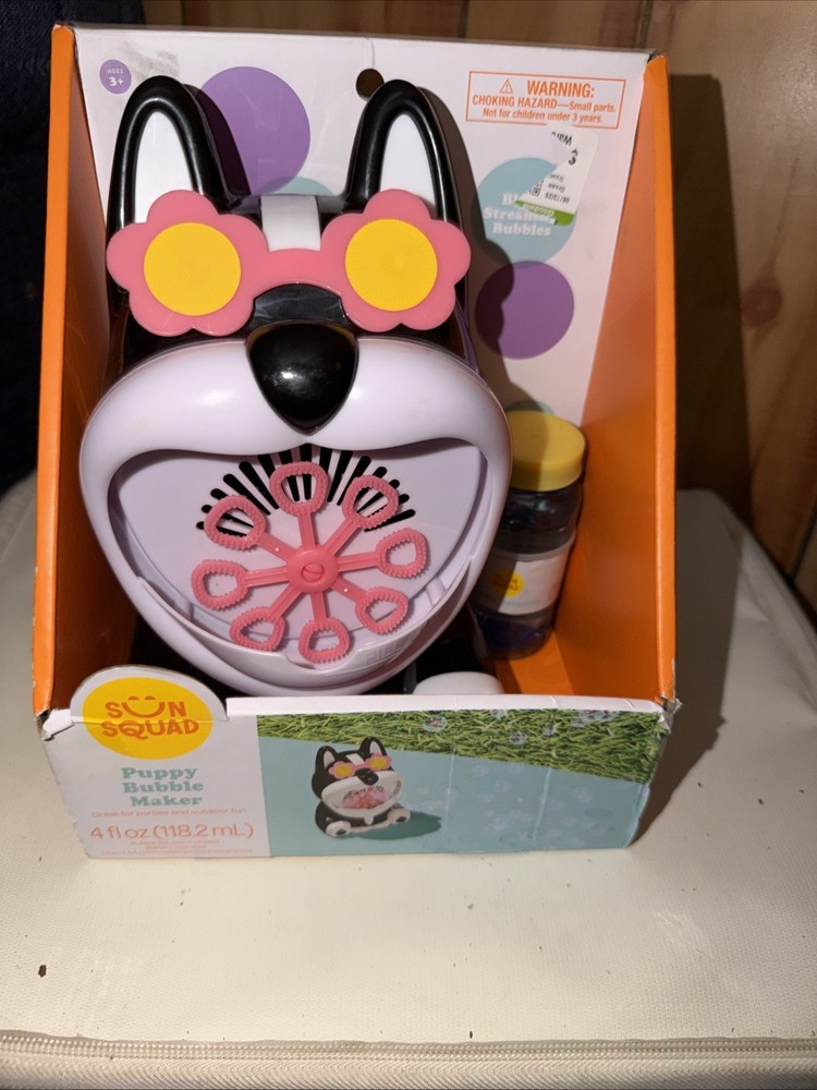 Sun Squad- No Spill Bubble Machine, Puppy Bubble Maker