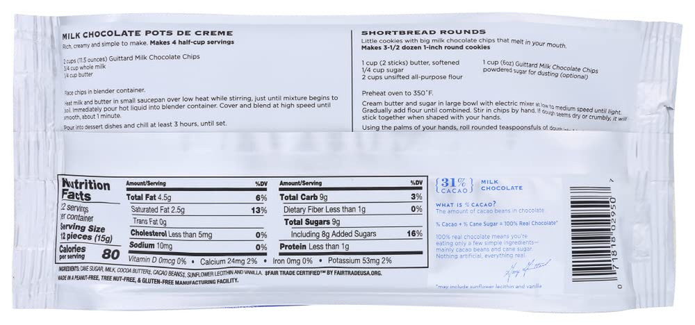 Baking Chips, Milk Chocolate, 11.5 Oz