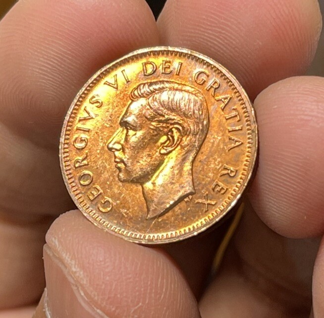 1948 Canada One Small Cent Coin Excellent MS Condition