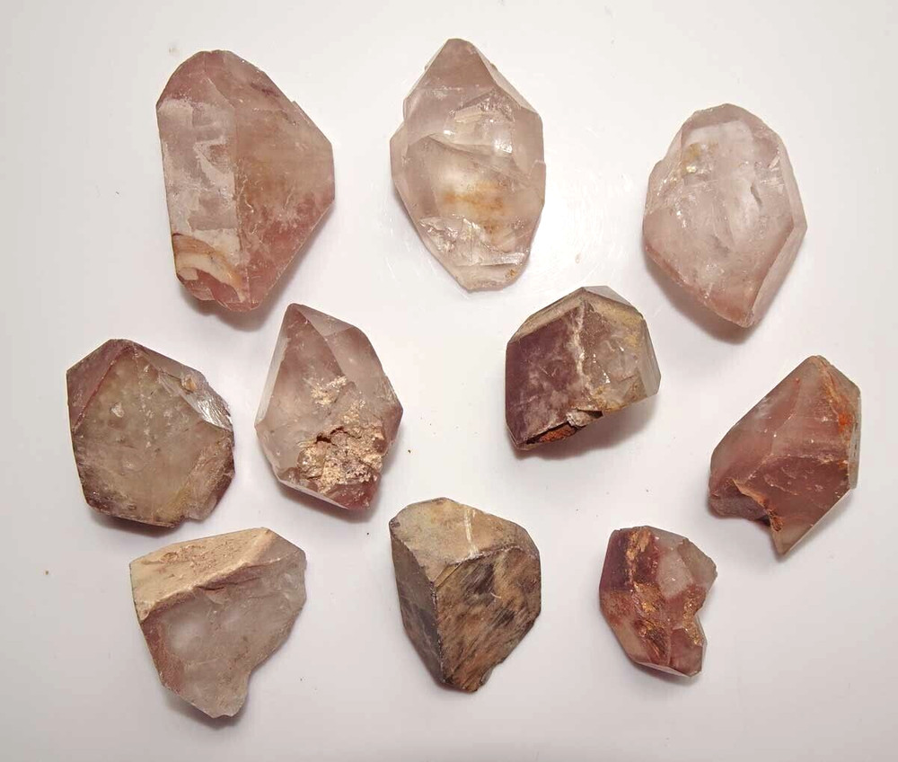 Lithium Quartz Rough - 10 Crystals - Unusual Forms xt472