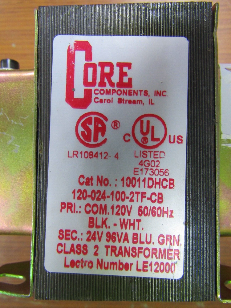 💥CORE COMPONENTS CLASS 2 TRANSFORMER 24V 96VA 10011DHCB