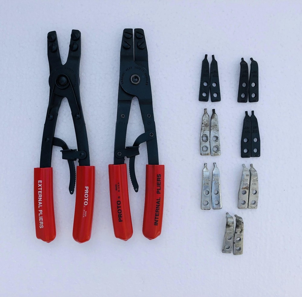 PROTO 361 INTERNAL EXTERNAL RETAINING PLIER SET WITH REPLACABLE TIPS