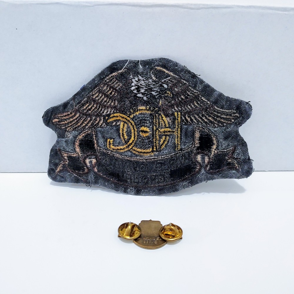 Harley Owners Group Hog Brown Eagle Patch HD Motorcycle 1995 Davidson & Pin #002