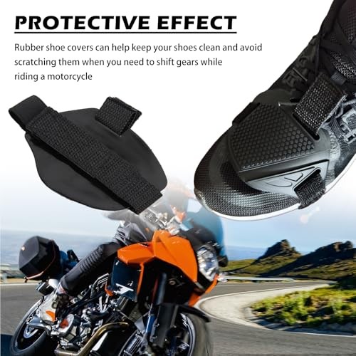 2PCS Motorcycle Shoe Protector,Adjustable Motorcycle Motorbike Shift Pad with