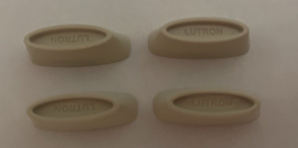 NEW qty.4 Lutron Almond Light Switch Knob Slider Slide Replacement