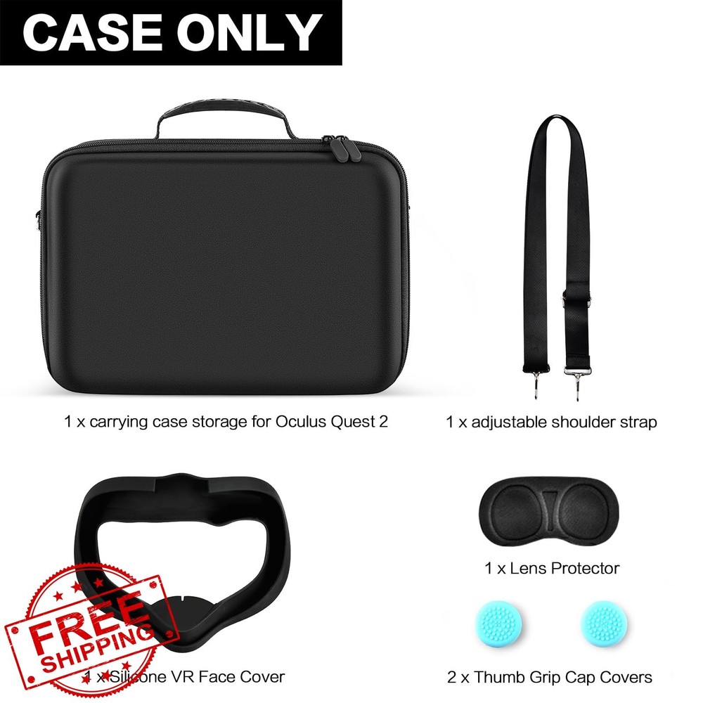 PAIYULE Case for Quest 3 2 VR Headset Grey (No Device)