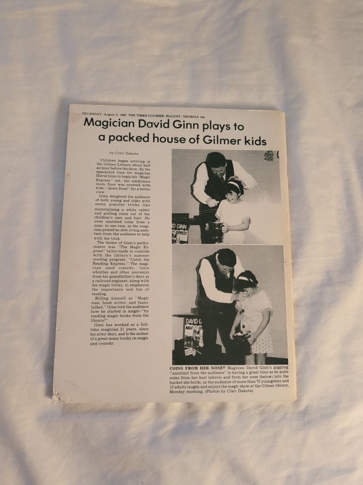 Partly Unpublished - Magic Book By David Ginn 1993