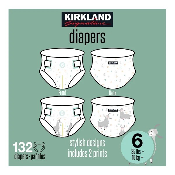 Kirkland Signature Diapers, Size 6 (132 Count)