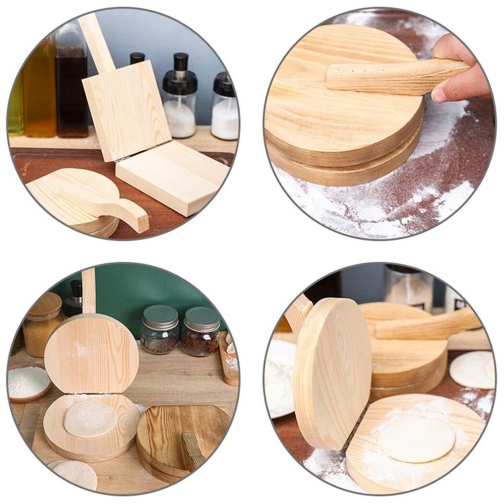 Dough Pressing Tool Dough Presser Dumpling Skin Wood Dumpling Press Tools Simple