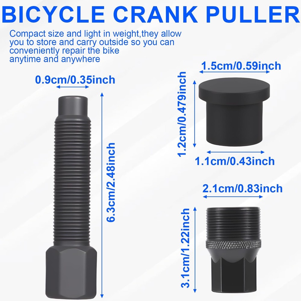 Bicycle Crank Unloading Tool General Purpose Maintenance Repair Tool Set Black