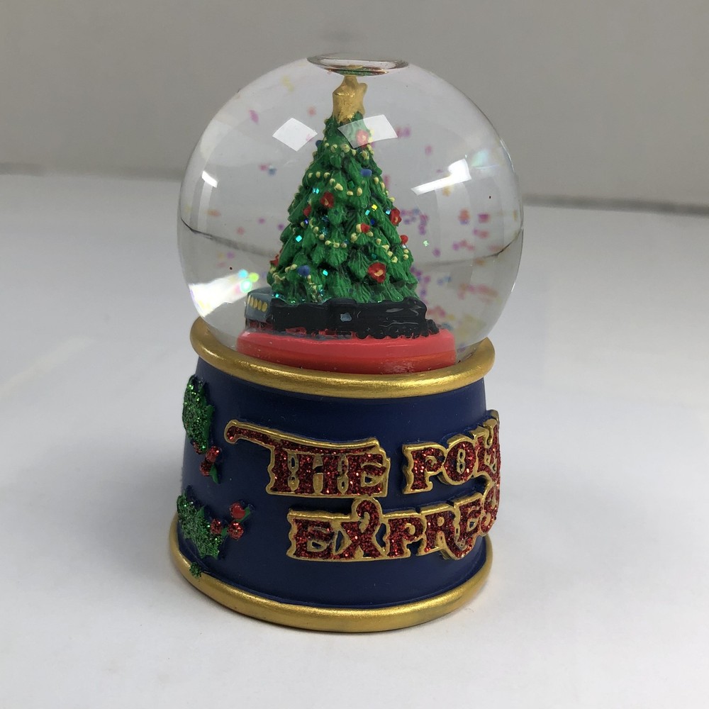 The Polar Express Christmas Tree Snow Globe Glitter Mini Decoration
