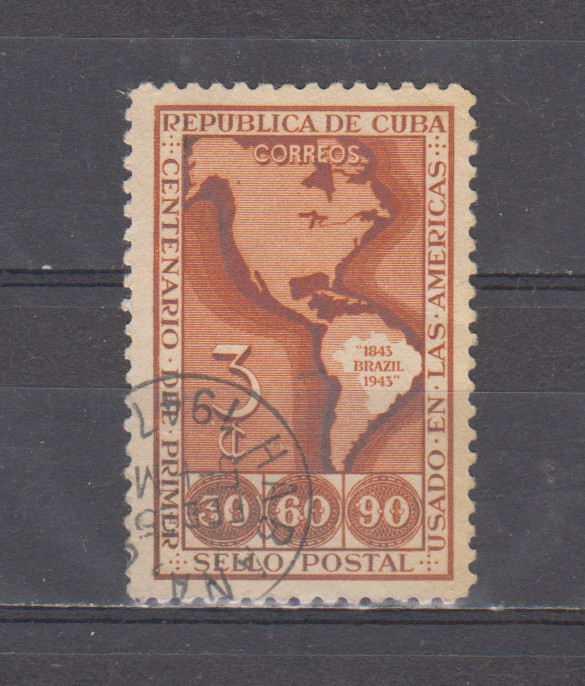 1CUBA  : 1944  - USED - SCOTT # 393