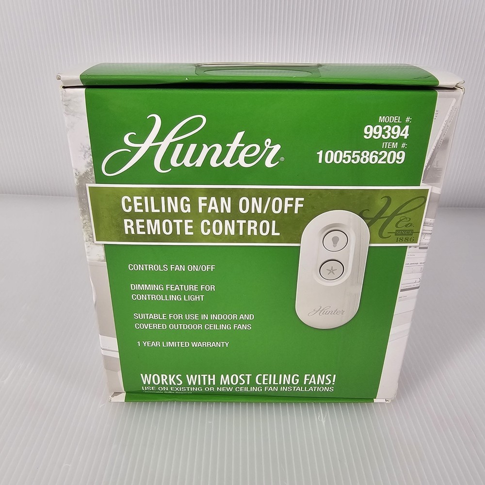 Hunter Model 99394 Ceiling Fan ON/OFF Remote Control and Receiver