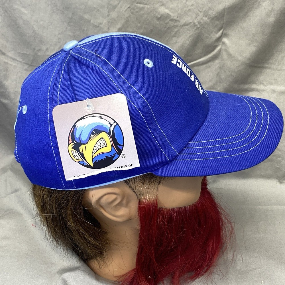 Youth Size Air Force Baseball Cap Hat Adjustable Snapback Two-tone Blue