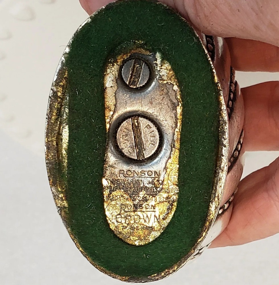 Vintage Ronson Crown Table Lighter Art Deco - Not Tested