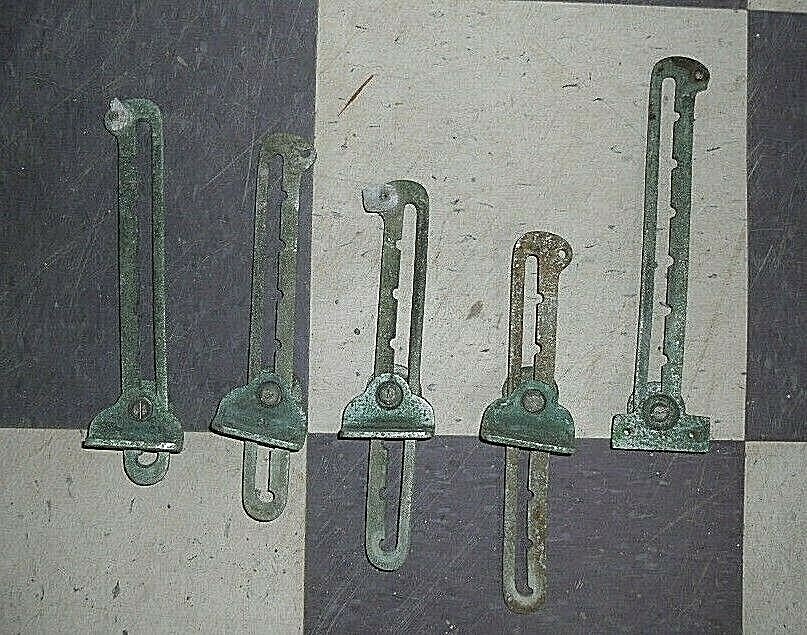 5 / Five Vintage Cabin Window Multi Position Adjusters Braces