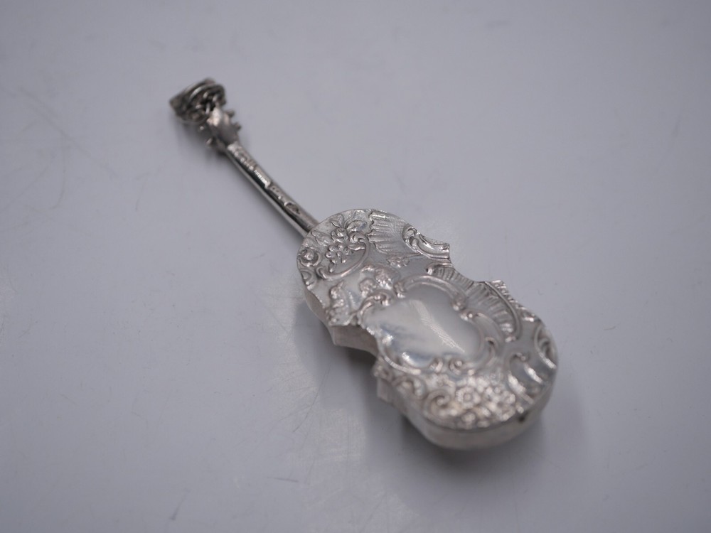 RARE SOLID SILVER VIOLIN BOX NETHERLANDS DUTCH SILVER or GERMANY