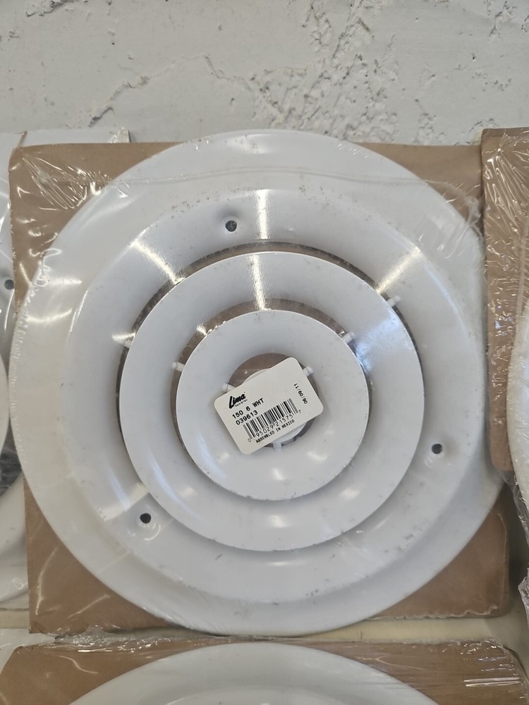 Lima, AirMate White 6" Ceiling Diffusers. Lot Of 7. GB8