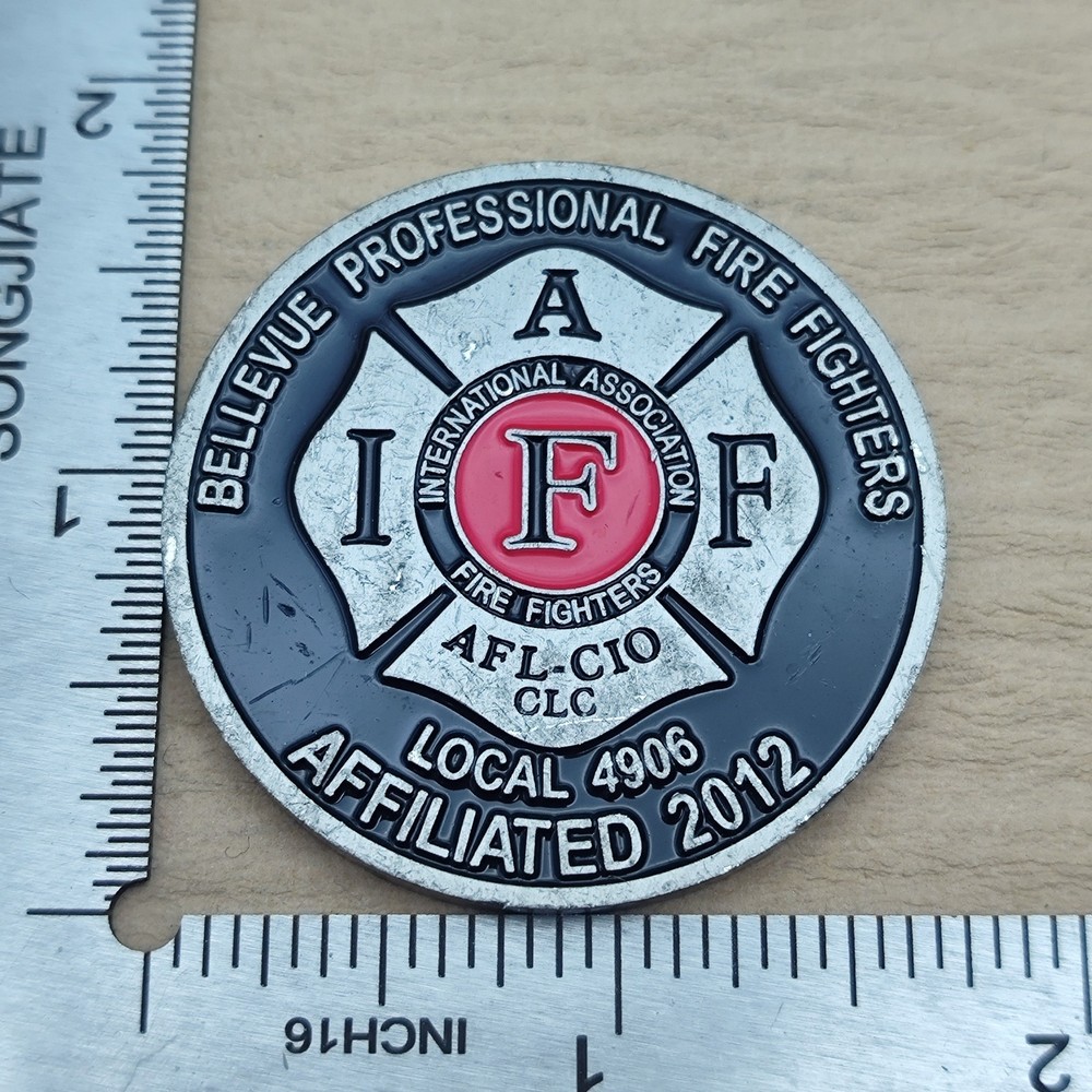 Bellevue Professional Fire Fighters Affiliated 2012 Challenge Coin