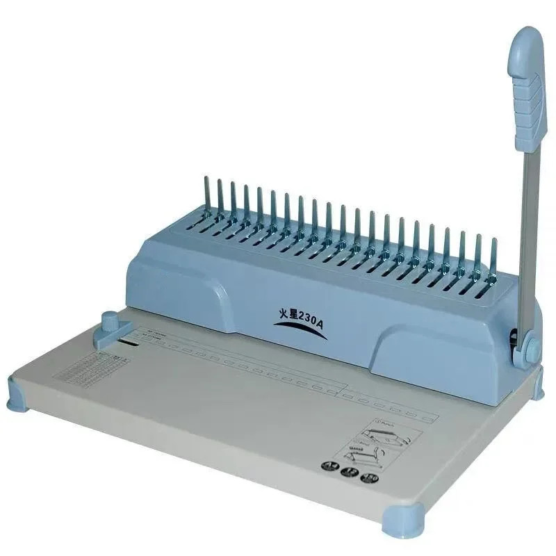 Upgrade 230A Binding Machine Contract Document Apron Clip Manual Comb Binding