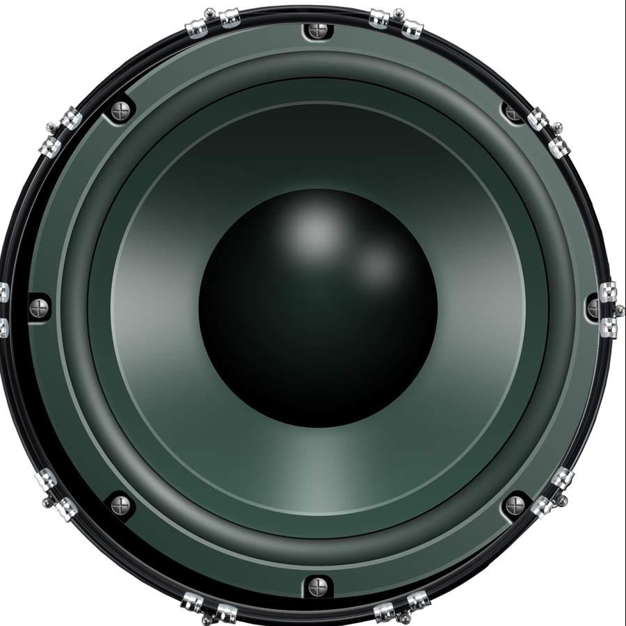 20" Custom Bass Kick Drum Front Head Graphic Graphical Speaker 1
