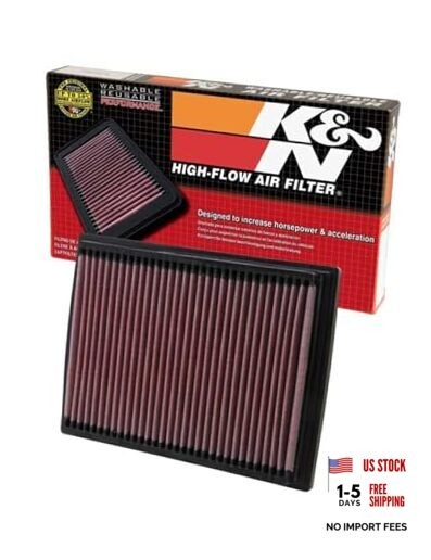 Engine Air Filter: Reusable, Clean Every 75,000 Miles, Washable, Replacement