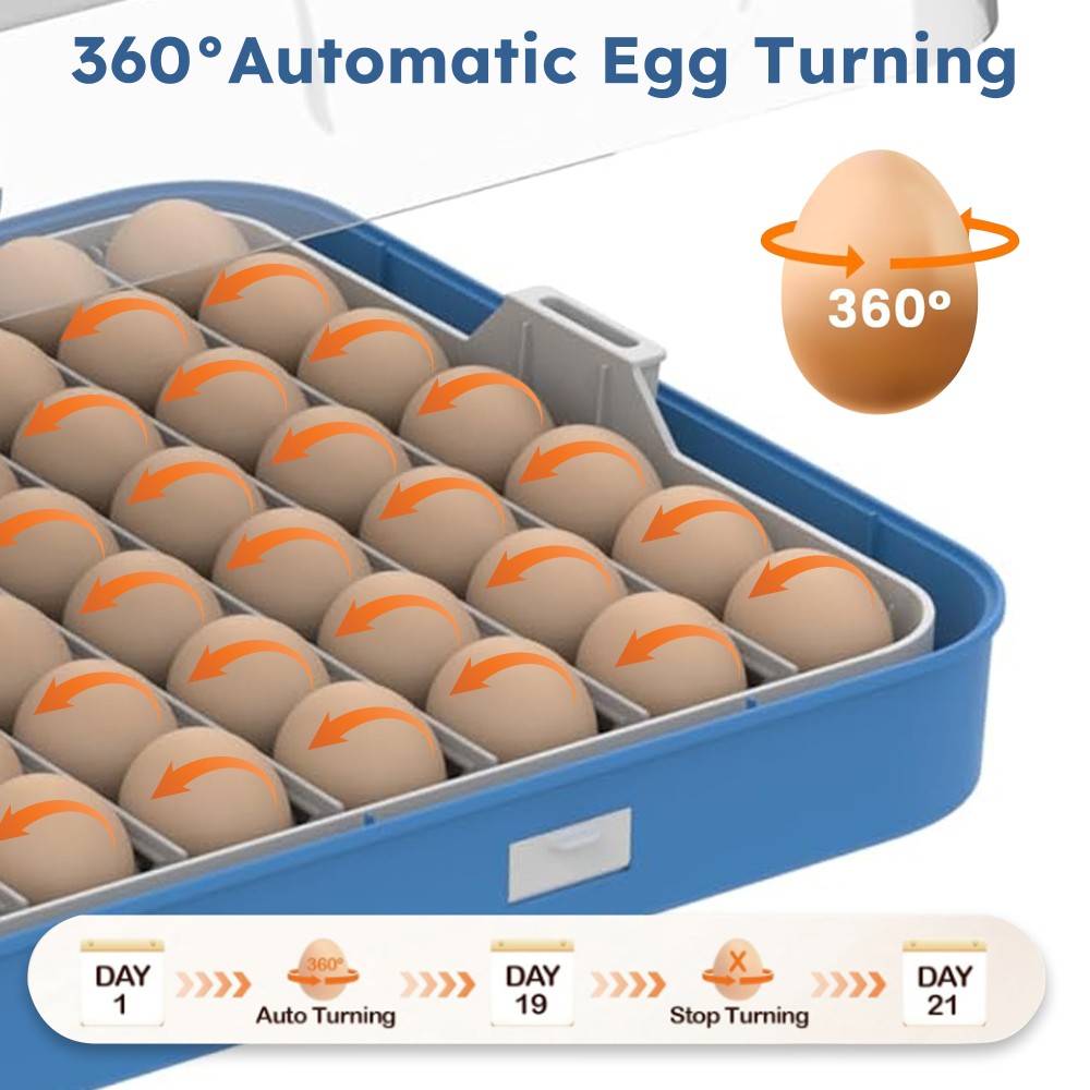 70 Egg Incubator Hatcher Automatic Egg Turning & Temperature Control for Chicken