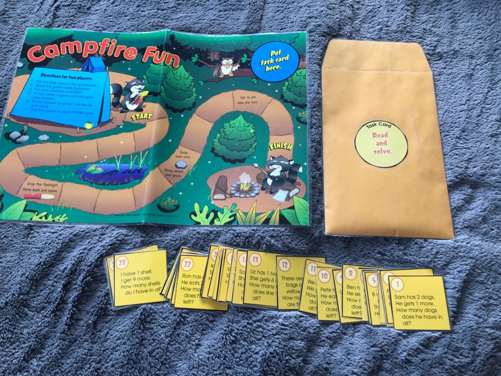 Campfire Fun! Word problems   math mailbox  teacher game resources 1st gr