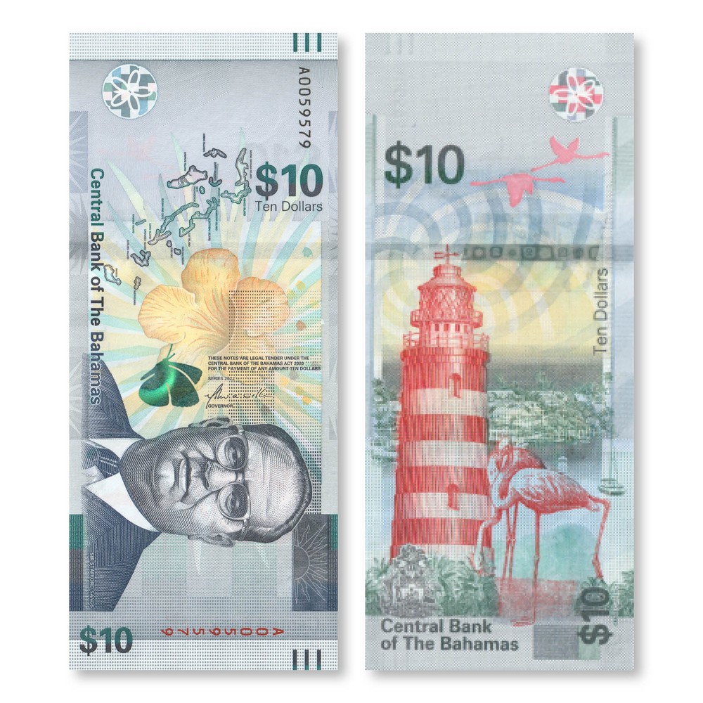 Bahamas 10 Dollars, 2022, B356a, UNC