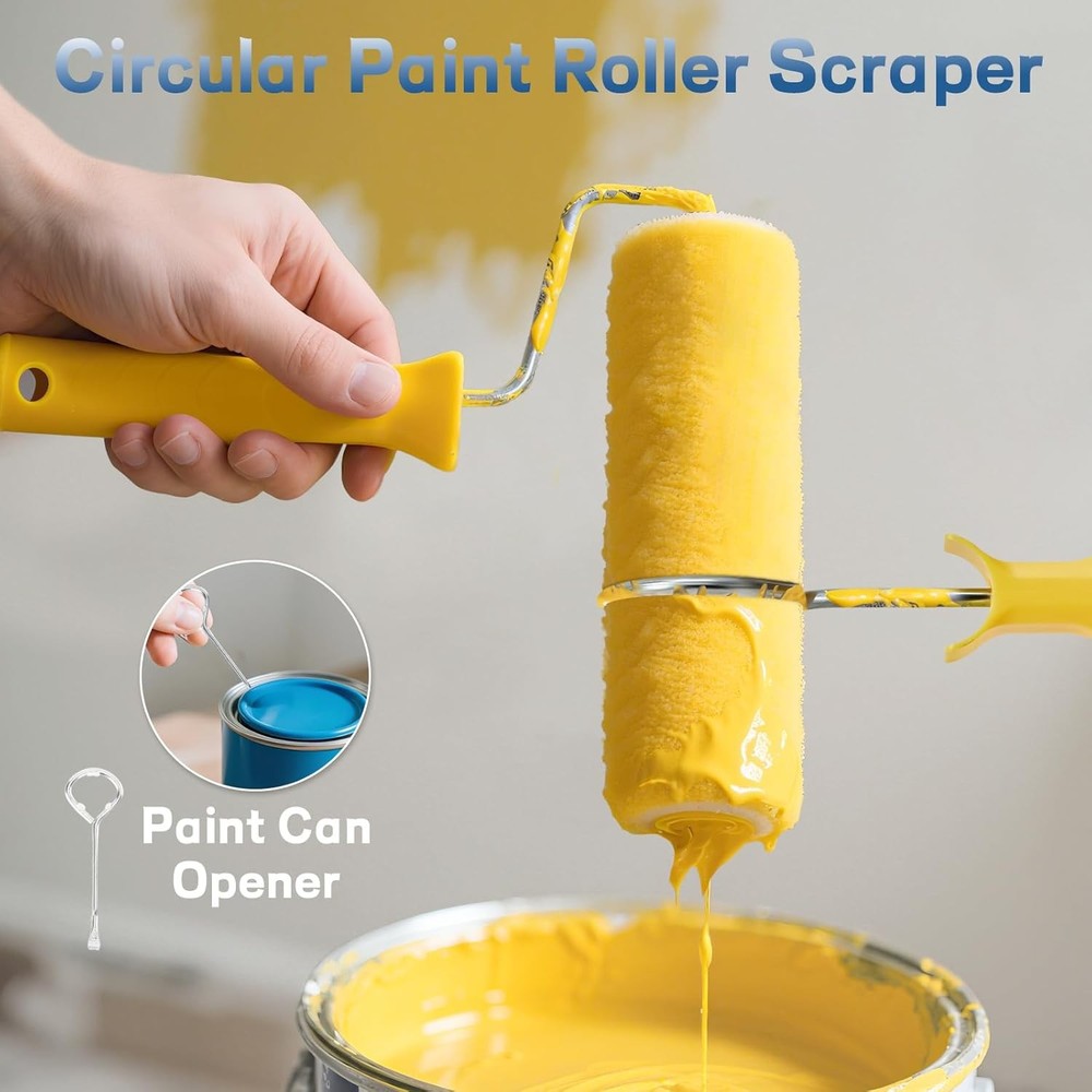 29 PCS Paint Roller Kit-Rocfinity Paint Roller with 4ft Extension Pole,Microfibe