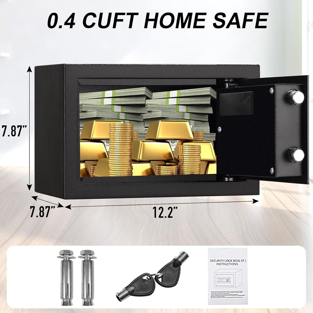 Tenamic Small Safe Box 0.4 Cuft Digital Lock