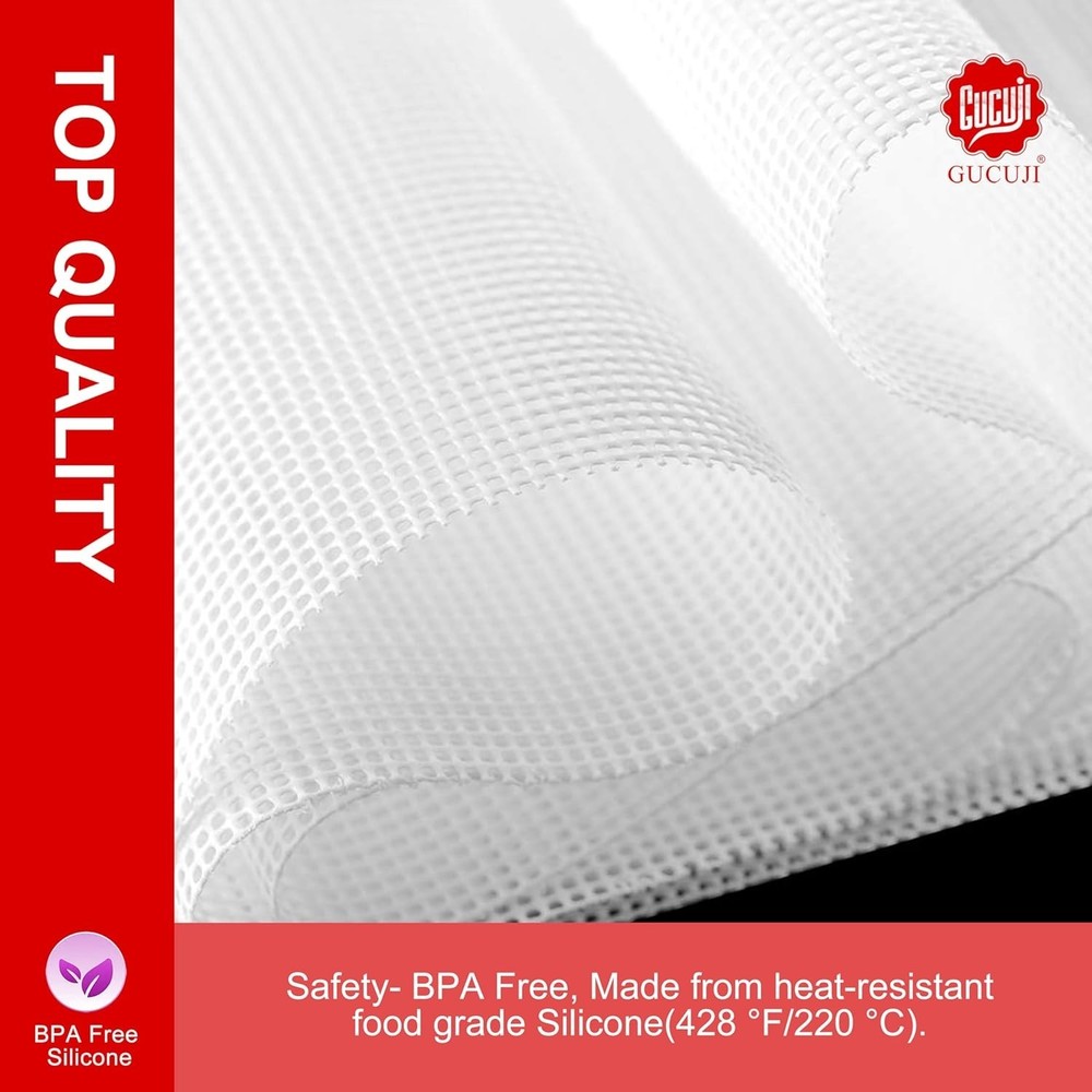 5 Pack Dishwasher Safe Non-Stick Silicone Dehydrator Sheets for Smooth Drying