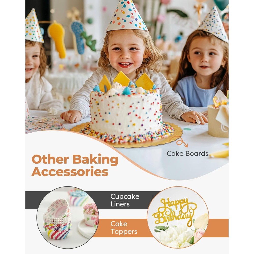 700PCS Cake Decorating Kit with Springform Pans, Turntable and Tips