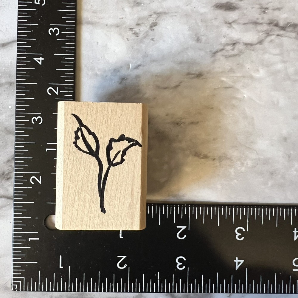 Rubber Stamp Simple Leaf Leaves Denami Design