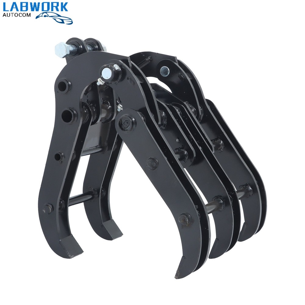 Compact Digger Grapple Claw - Heavy Duty Wide Opening Attachment for Excavators