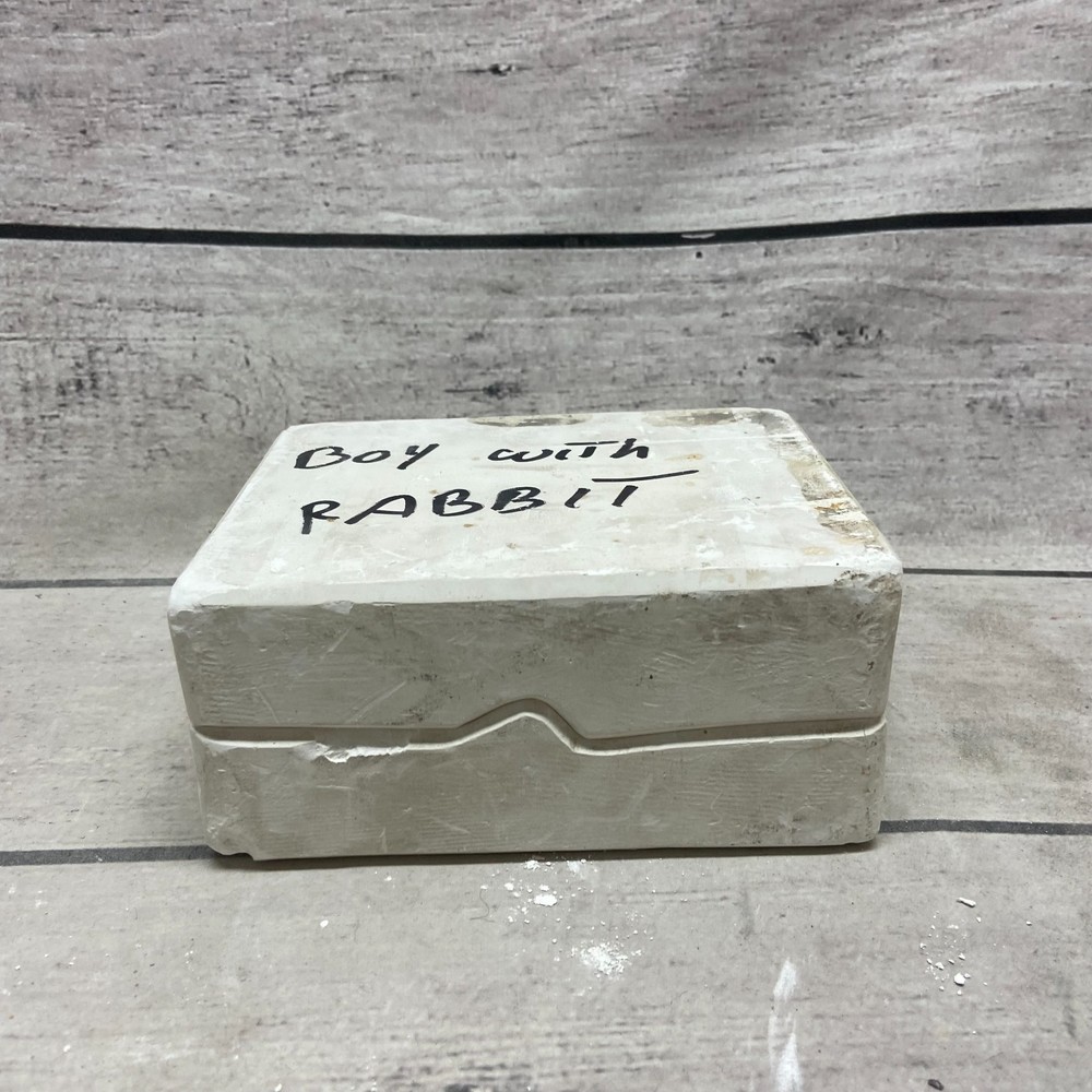 Unbranded Ceramic Slip Casting Mold Boy With Rabbit