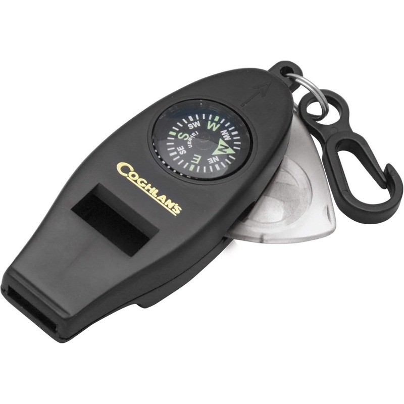Coghlan's Four Function Whistle Thermometer, Magnifier, Compass red new US