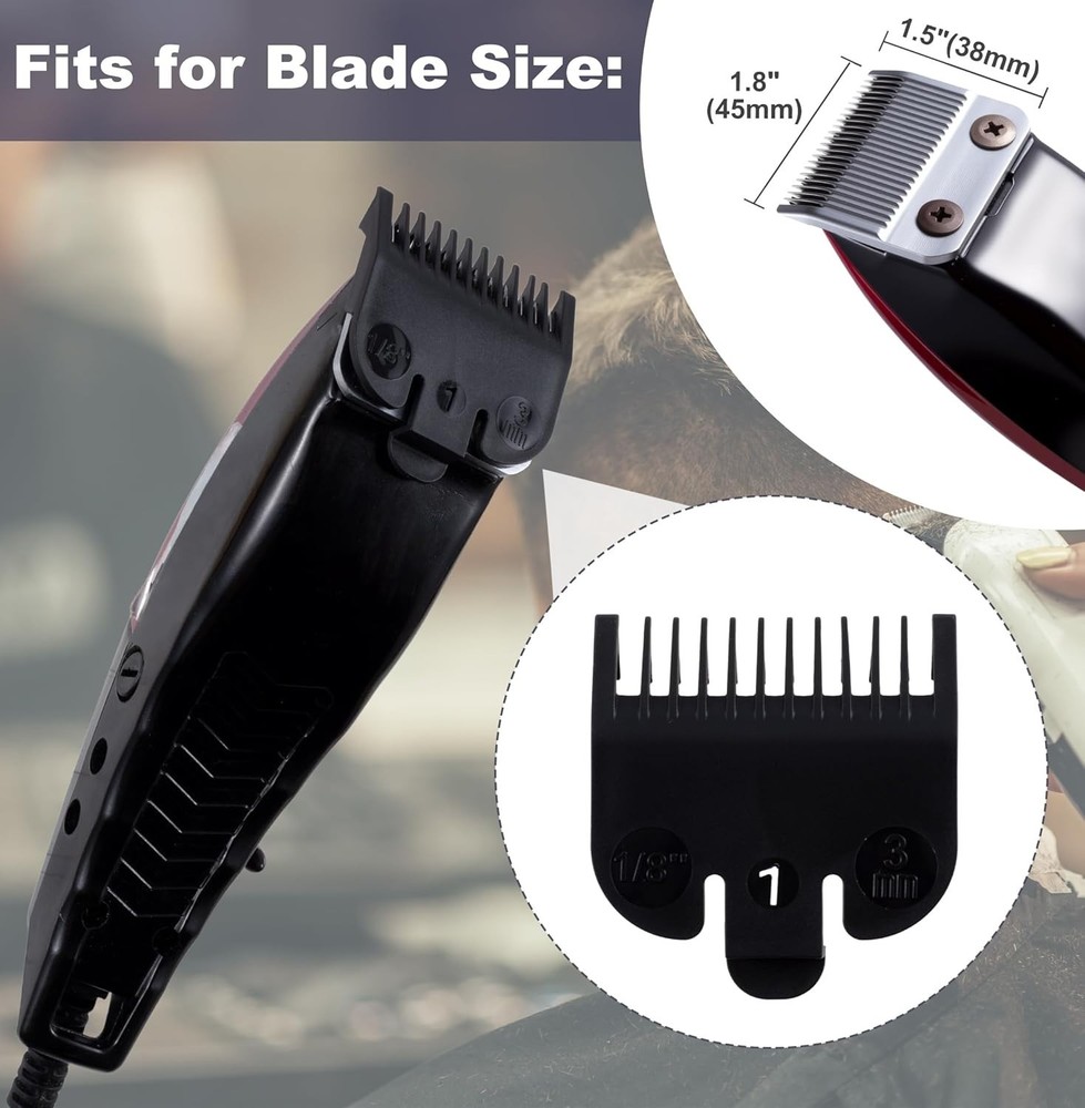 2 Pcs Black Guards for Clippers, Trimmer Guards Replacement, Clipper Guards S...