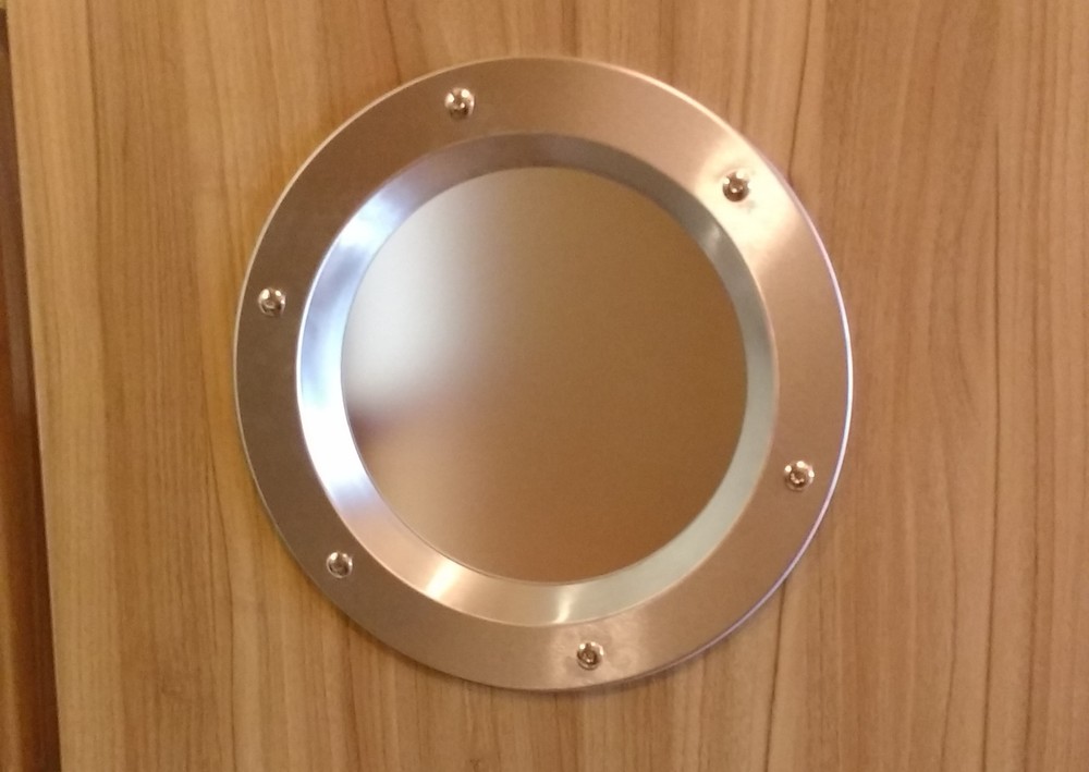 PORTHOLE FOR DOORS STAINLESS STEEL phi 350 mm New