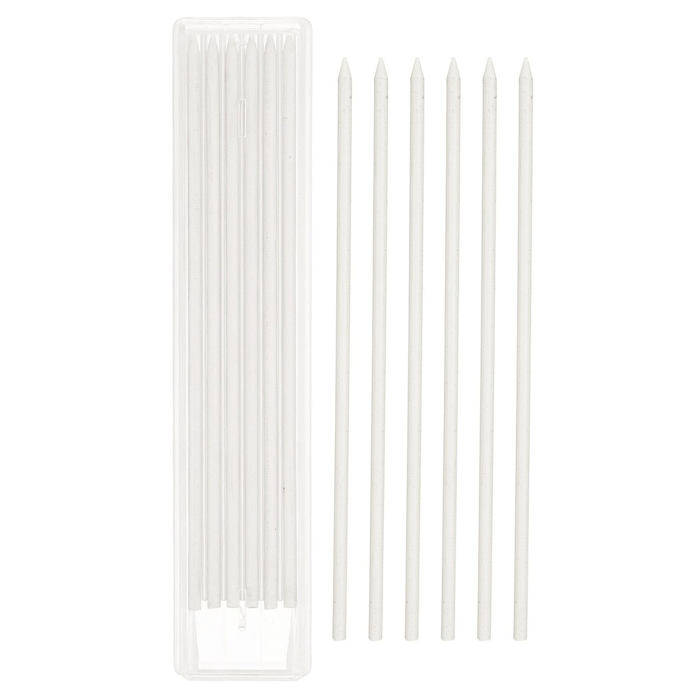 12Pcs 2.8mm Carpenter Pencil Refill, Solid Dry Pencil Refill, White