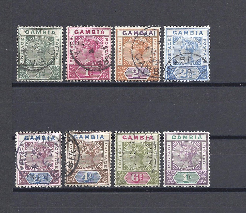 GAMBIA 1898/1902 SG 37/44 USED