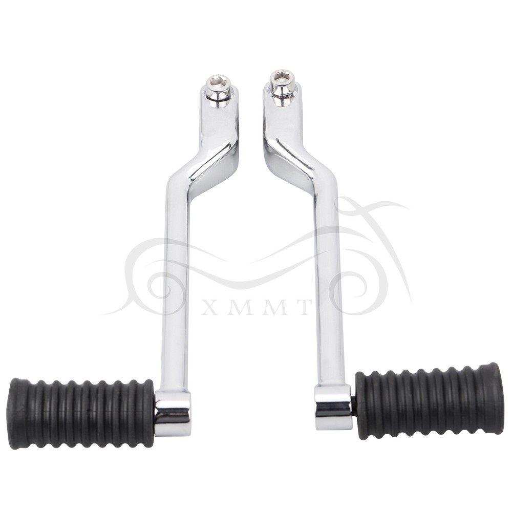CNC Heel Toe Shift Lever W/ Split Rubber Shifter Peg For Harley Touring Softail