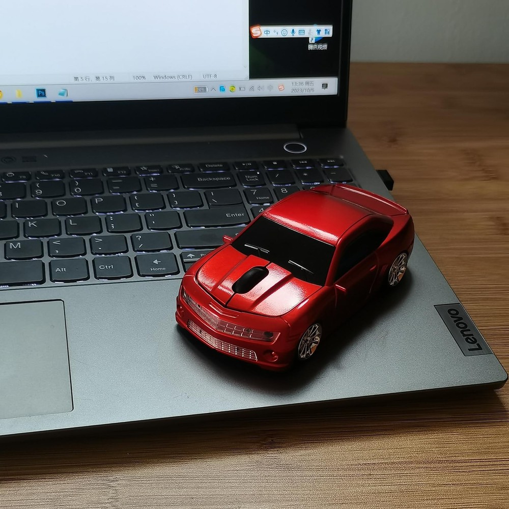 Wireless Mouse Cool Car Shape 2.4Ghz Wireless Mouse Laptop PC Mac Red