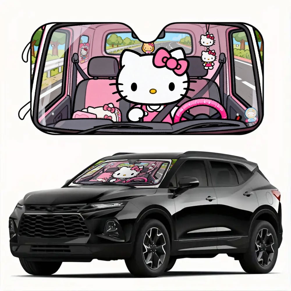 1pc Sanrio Hello Kitty Authorized Car Windshield Sun Visor Reflective Sheet | Po